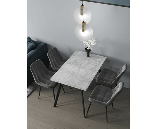 Стул Флекс велюр серый, изображение 6 | Интернет магазин мебели и декора LifeDekor