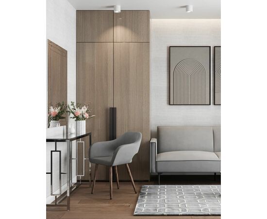 Стул с подлокотниками Саймон велюр тёмно-серый, изображение 4 | Интернет магазин мебели и декора LifeDekor