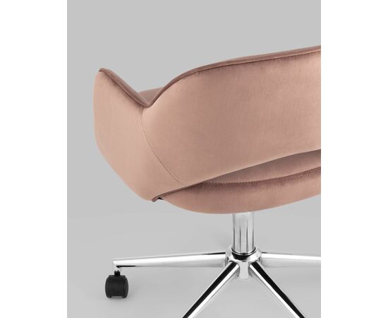 Кресло компьютерное Кларк велюр розовый, изображение 9 | Интернет магазин мебели и декора LifeDekor