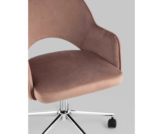 Кресло компьютерное Кларк велюр розовый, изображение 10 | Интернет магазин мебели и декора LifeDekor