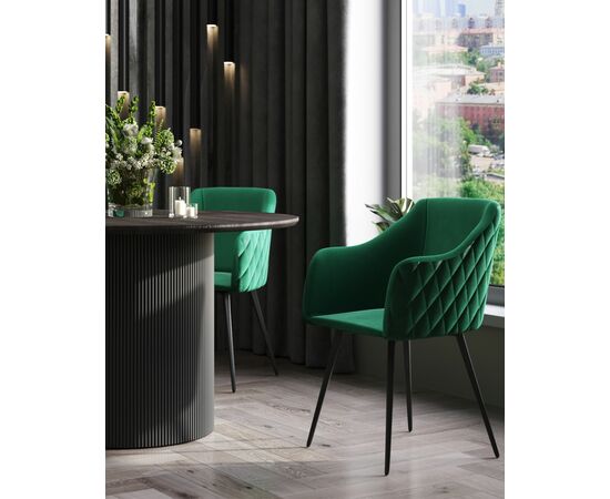 Стул Ника вращающийся велюр изумрудный, изображение 3 | Интернет магазин мебели и декора LifeDekor