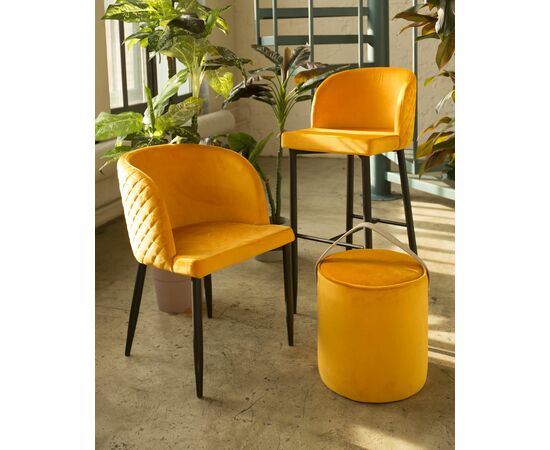 Стул Оскар велюр оранжевый, изображение 6 | Интернет магазин мебели и декора LifeDekor