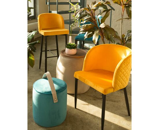 Стул Оскар велюр оранжевый, изображение 5 | Интернет магазин мебели и декора LifeDekor