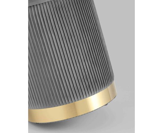 Пуф Шарлотта с ящиком велюр серый, изображение 6 | Интернет магазин мебели и декора LifeDekor