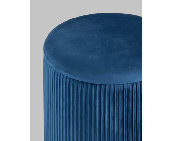 Пуф Шарлотта с ящиком велюр синий, изображение 7 | Интернет магазин мебели и декора LifeDekor