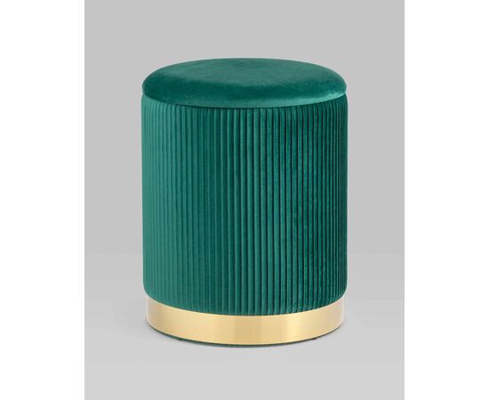 Пуф Шарлотта с ящиком велюр зеленый, изображение 2 | Интернет магазин мебели и декора LifeDekor