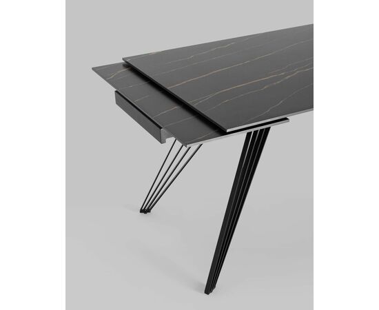 Стол обеденный Пандора раскладной 160-240*90 керамика темная, изображение 10 | Интернет магазин мебели и декора LifeDekor