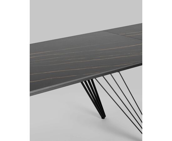 Стол обеденный Пандора раскладной 180-280*90 керамика темная, изображение 10 | Интернет магазин мебели и декора LifeDekor