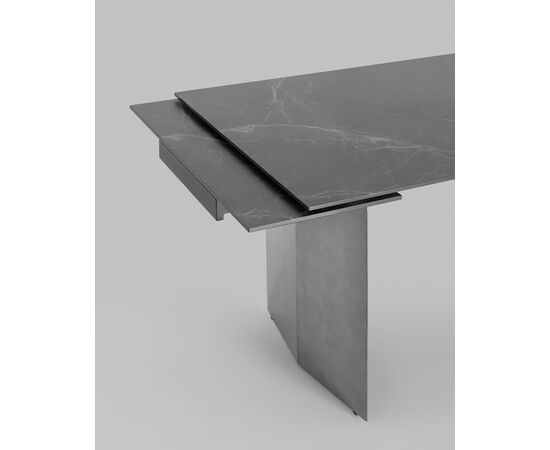 Стол обеденный Селин раскладной 180-260*90 керамика темная, изображение 8 | Интернет магазин мебели и декора LifeDekor