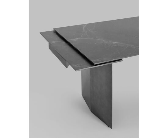 Стол обеденный Селин раскладной 160-240*90 керамика темная, изображение 8 | Интернет магазин мебели и декора LifeDekor