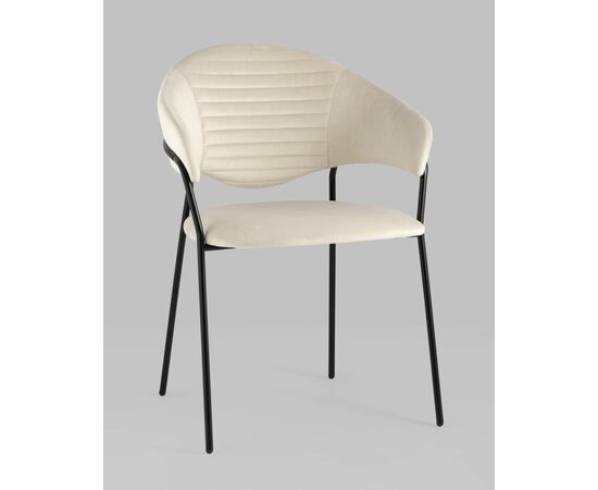 Стул Алексис велюр бежевый, изображение 2 | Интернет магазин мебели и декора LifeDekor