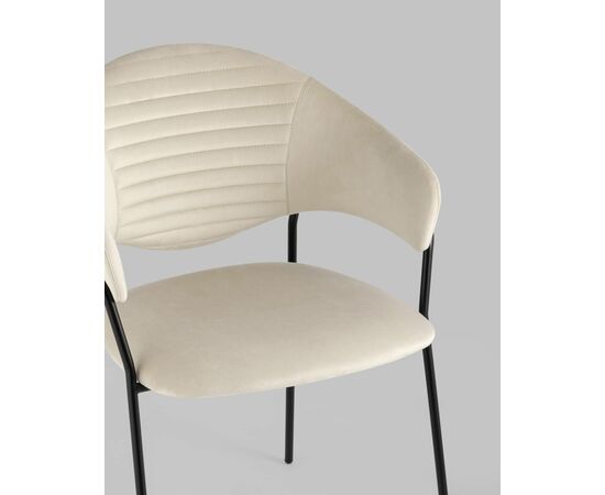 Стул Алексис велюр бежевый, изображение 10 | Интернет магазин мебели и декора LifeDekor