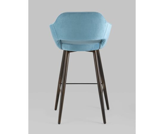 Стул барный Саймон велюр пыльно-голубой, изображение 5 | Интернет магазин мебели и декора LifeDekor