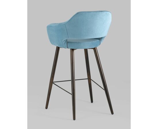 Стул барный Саймон велюр пыльно-голубой, изображение 6 | Интернет магазин мебели и декора LifeDekor