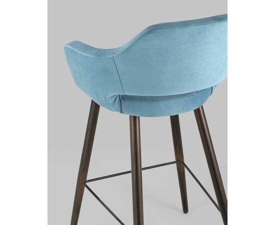 Стул барный Саймон велюр пыльно-голубой, изображение 7 | Интернет магазин мебели и декора LifeDekor