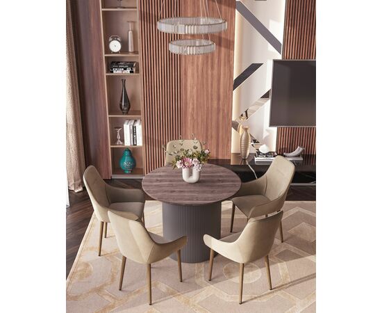 Стул Диана велюр бежевый, изображение 3 | Интернет магазин мебели и декора LifeDekor