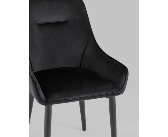 Стул Диана велюр черный, изображение 10 | Интернет магазин мебели и декора LifeDekor