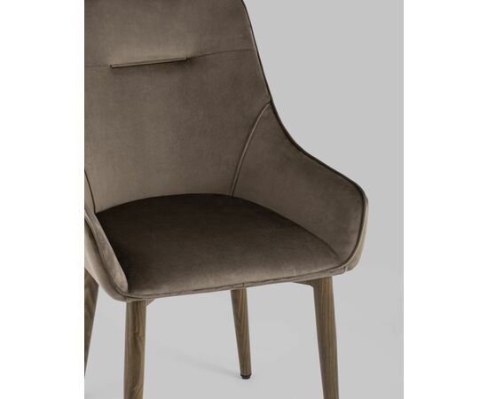 Стул Диана велюр коричневый, изображение 10 | Интернет магазин мебели и декора LifeDekor