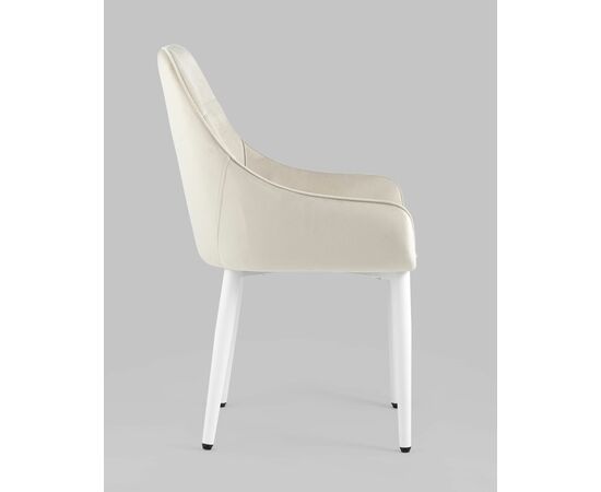 Стул Диана велюр кремовый ножки белые, изображение 7 | Интернет магазин мебели и декора LifeDekor