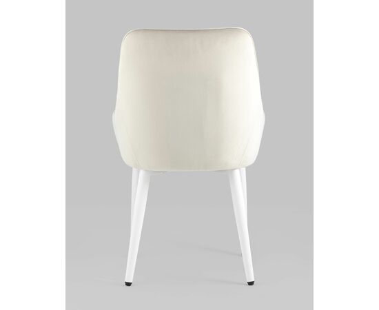 Стул Диана велюр кремовый ножки белые, изображение 8 | Интернет магазин мебели и декора LifeDekor