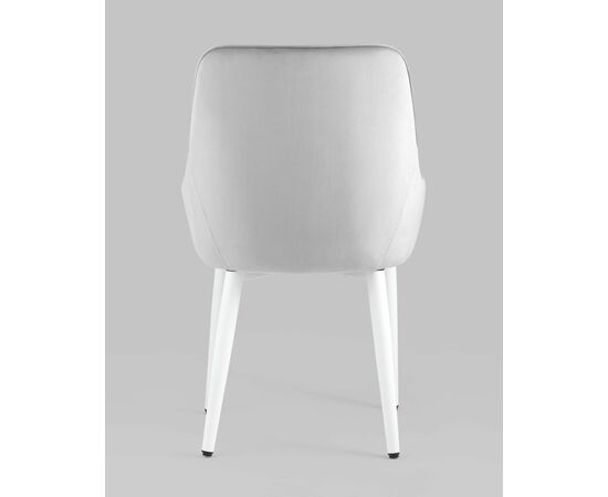 Стул Диана велюр серый ножки белые, изображение 7 | Интернет магазин мебели и декора LifeDekor