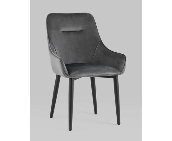 Стул Диана велюр серый, изображение 2 | Интернет магазин мебели и декора LifeDekor