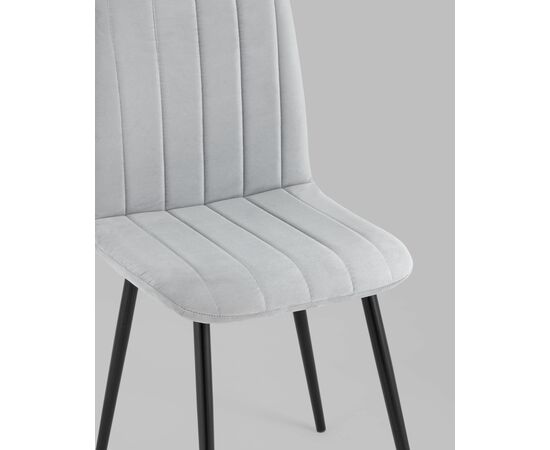 Стул Easy велюр светло-серый, изображение 10 | Интернет магазин мебели и декора LifeDekor