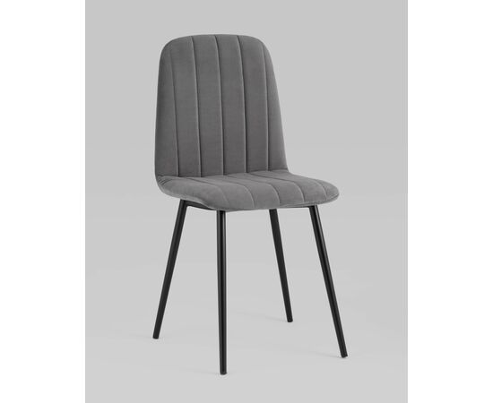Стул Easy велюр темно-серый, изображение 2 | Интернет магазин мебели и декора LifeDekor