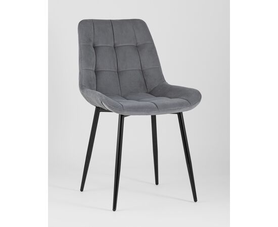 Стул Флекс велюр серый, изображение 2 | Интернет магазин мебели и декора LifeDekor
