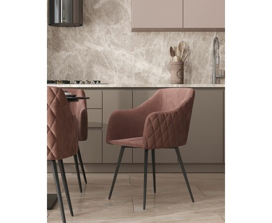 Стул Ника вращающийся велюр пыльно-розовый, изображение 3 | Интернет магазин мебели и декора LifeDekor