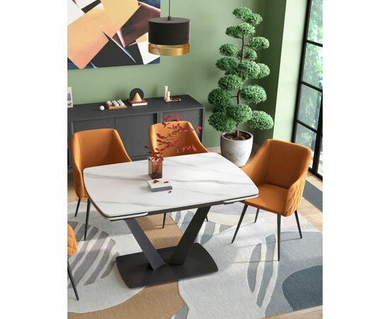 Стул Ника вращающийся велюр терракотовый, изображение 4 | Интернет магазин мебели и декора LifeDekor