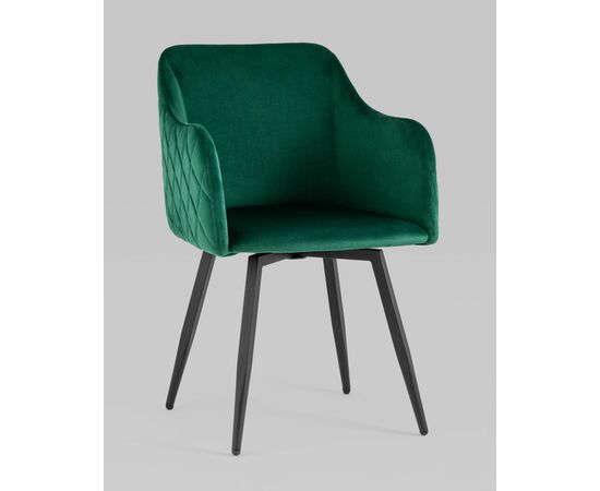 Стул Ника вращающийся велюр изумрудный, изображение 2 | Интернет магазин мебели и декора LifeDekor