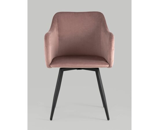 Стул Ника вращающийся велюр пыльно-розовый, изображение 7 | Интернет магазин мебели и декора LifeDekor