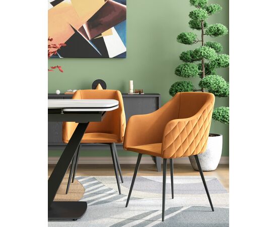 Стул Ника вращающийся велюр терракотовый, изображение 3 | Интернет магазин мебели и декора LifeDekor