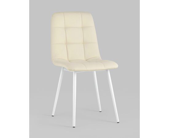 Стул Oliver экокожа белый белые ножки, изображение 2 | Интернет магазин мебели и декора LifeDekor