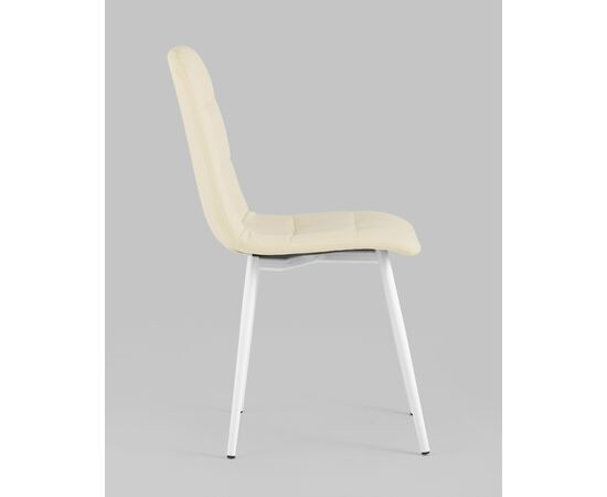 Стул Oliver экокожа белый белые ножки, изображение 6 | Интернет магазин мебели и декора LifeDekor