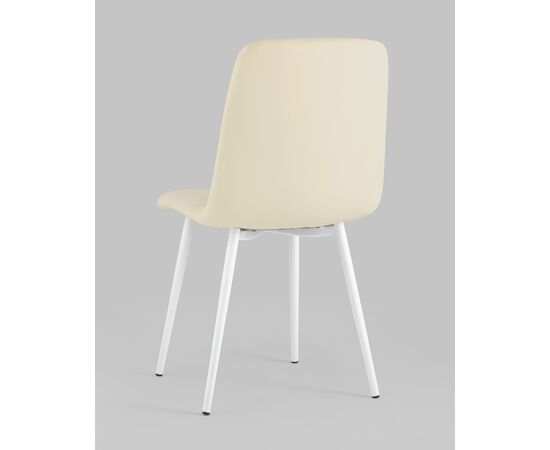 Стул Oliver экокожа белый белые ножки, изображение 8 | Интернет магазин мебели и декора LifeDekor