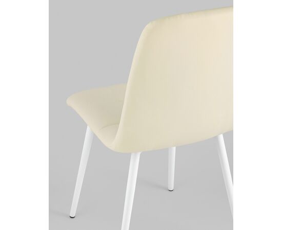 Стул Oliver экокожа белый белые ножки, изображение 9 | Интернет магазин мебели и декора LifeDekor