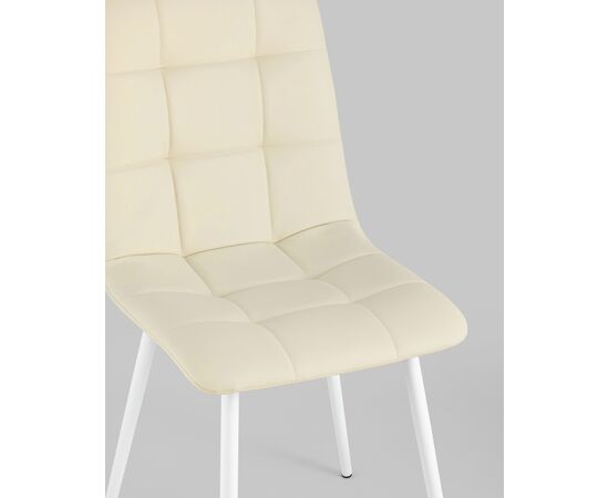 Стул Oliver экокожа белый белые ножки, изображение 10 | Интернет магазин мебели и декора LifeDekor