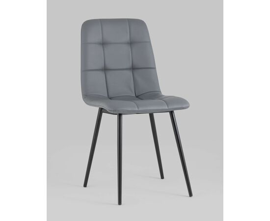 Стул Oliver экокожа серый, изображение 2 | Интернет магазин мебели и декора LifeDekor