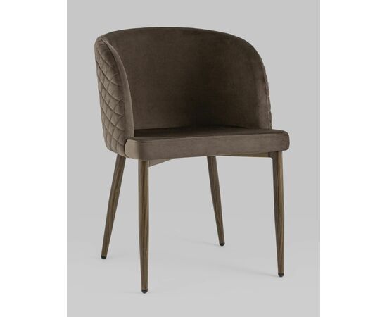 Стул Оскар велюр коричневый, изображение 2 | Интернет магазин мебели и декора LifeDekor