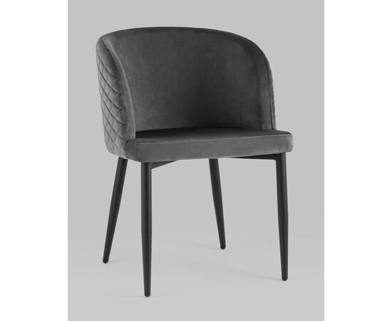 Стул Оскар велюр серый, изображение 2 | Интернет магазин мебели и декора LifeDekor