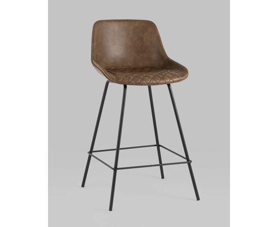 Стул полубарный TEXAS экокожа коричневый, изображение 2 | Интернет магазин мебели и декора LifeDekor
