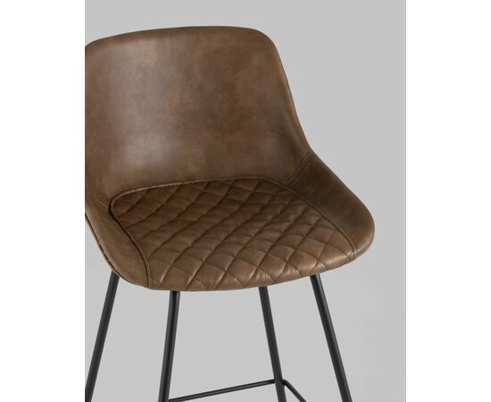 Стул полубарный TEXAS экокожа коричневый, изображение 8 | Интернет магазин мебели и декора LifeDekor