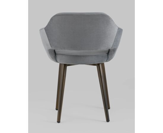 Стул с подлокотниками Саймон велюр тёмно-серый, изображение 7 | Интернет магазин мебели и декора LifeDekor