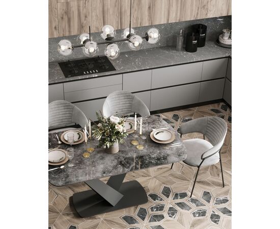 Стул Алексис велюр серый, изображение 5 | Интернет магазин мебели и декора LifeDekor