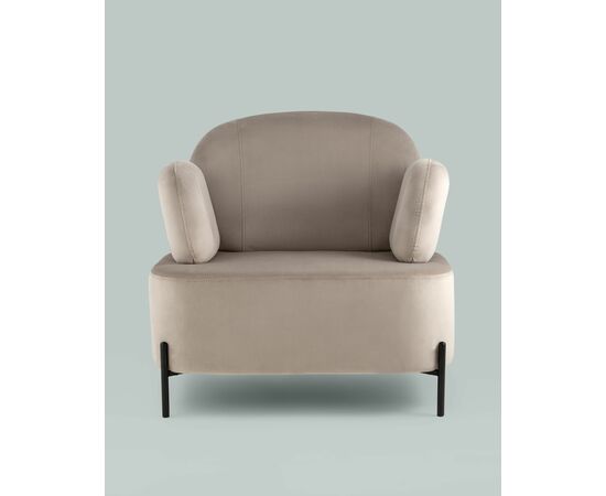 Кресло Кэнди с подлокотниками велюр серо-бежевый, изображение 8 | Интернет магазин мебели и декора LifeDekor