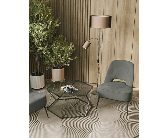 Кресло лаунж Бостон велюр тёмно-серый, изображение 6 | Интернет магазин мебели и декора LifeDekor