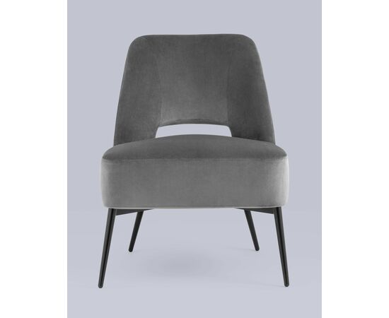 Кресло лаунж Бостон велюр тёмно-серый, изображение 7 | Интернет магазин мебели и декора LifeDekor