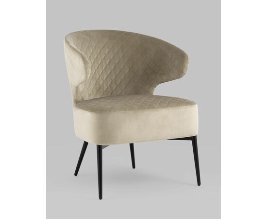 Кресло лаунж Royal велюр бежевый, изображение 2 | Интернет магазин мебели и декора LifeDekor